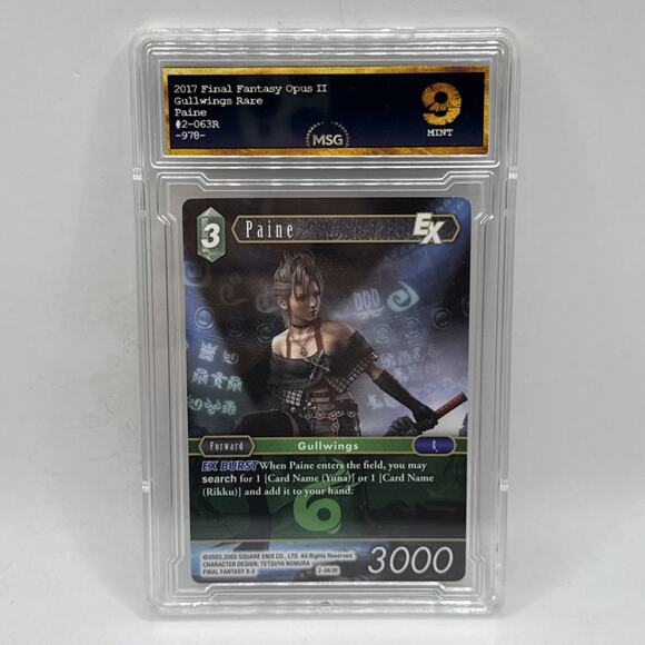 FFTCG Paine - 2-063R Opus II Final Fantasy TCG Graded 9 Mint Card - Picture 1 of 2